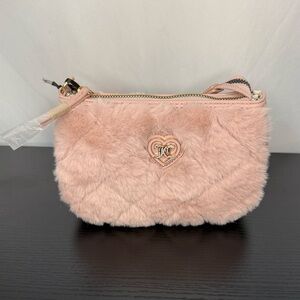 NWT Juicy Couture Fuzzy Pink Mini Purse Handbag